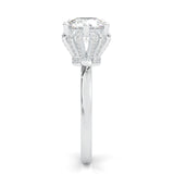 le Collier Lunaire Moissanite Engagement Ring (14k Solid Gold)