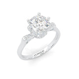 le Collier Lunaire Moissanite Engagement Ring (14k Solid Gold)