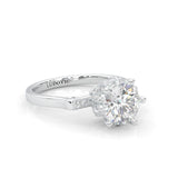 le Collier Lunaire Moissanite Engagement Ring (14k Solid Gold)