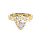 The Fair Twist Moissanite Wedding Set ( Yellow Gold )