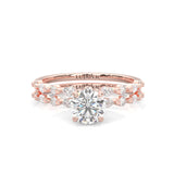 Ludovic Art Style Wedding Set (Rose Gold )