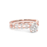 Ludovic Art Style Wedding Set (Rose Gold )