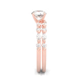 Ludovic Art Style Wedding Set (Rose Gold )