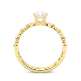 Ludovic Art Style Wedding Set ( Yellow Gold )