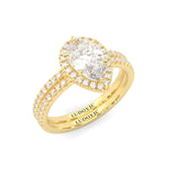 The Fair Twist Moissanite Wedding Set ( Yellow Gold )