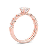 Ludovic Art Style Wedding Set (Rose Gold )