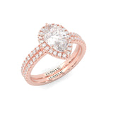 The Fair Twist Moissanite Wedding Set (Rose Gold )