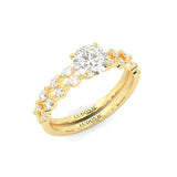 Ludovic Art Style Wedding Set ( Yellow Gold )