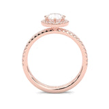 The Fair Twist Moissanite Wedding Set (Rose Gold )