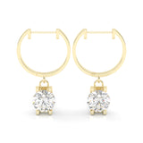 The Frozen Beauty Moissanite Earrings ( Yellow Gold 14k )