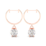 The Frozen Beauty Moissanite Earrings ( Rose Gold 14k )