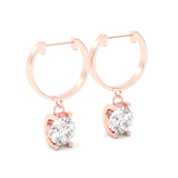 The Frozen Beauty Moissanite Earrings ( Rose Gold 14k )