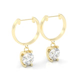 The Frozen Beauty Moissanite Earrings ( Yellow Gold 14k )