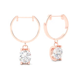 The Frozen Beauty Moissanite Earrings ( Rose Gold 14k )