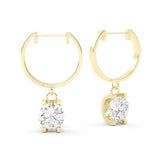 The Frozen Beauty Moissanite Earrings ( Yellow Gold 14k )