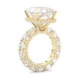 Supernova II - Ludovic Moissanite Ring ( Radiant Cut ) (10-Carat Main Stone) (Yellow Gold)