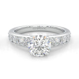 Aurora Gleam Moissanite Engagement Ring (14k Solid Gold)