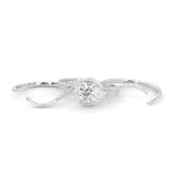 Ludovic Étreinte Wedding Set (Platinum-Plated Silver)