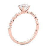 Ludovic Art Style Wedding Set (Rose Gold )