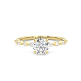 Ludovic Art Style Wedding Set ( Yellow Gold )