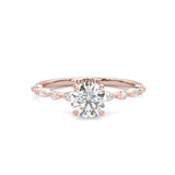 Ludovic Art Style Wedding Set (Rose Gold )