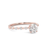 Ludovic Art Style Wedding Set (Rose Gold )