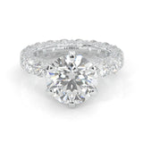 Supernova II - Ludovic Lab-Grown Diamond Ring (14k Solid White Gold - 5CT Main Stone)