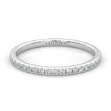Custom-Made Moissanite Curved Band (14K White Gold)