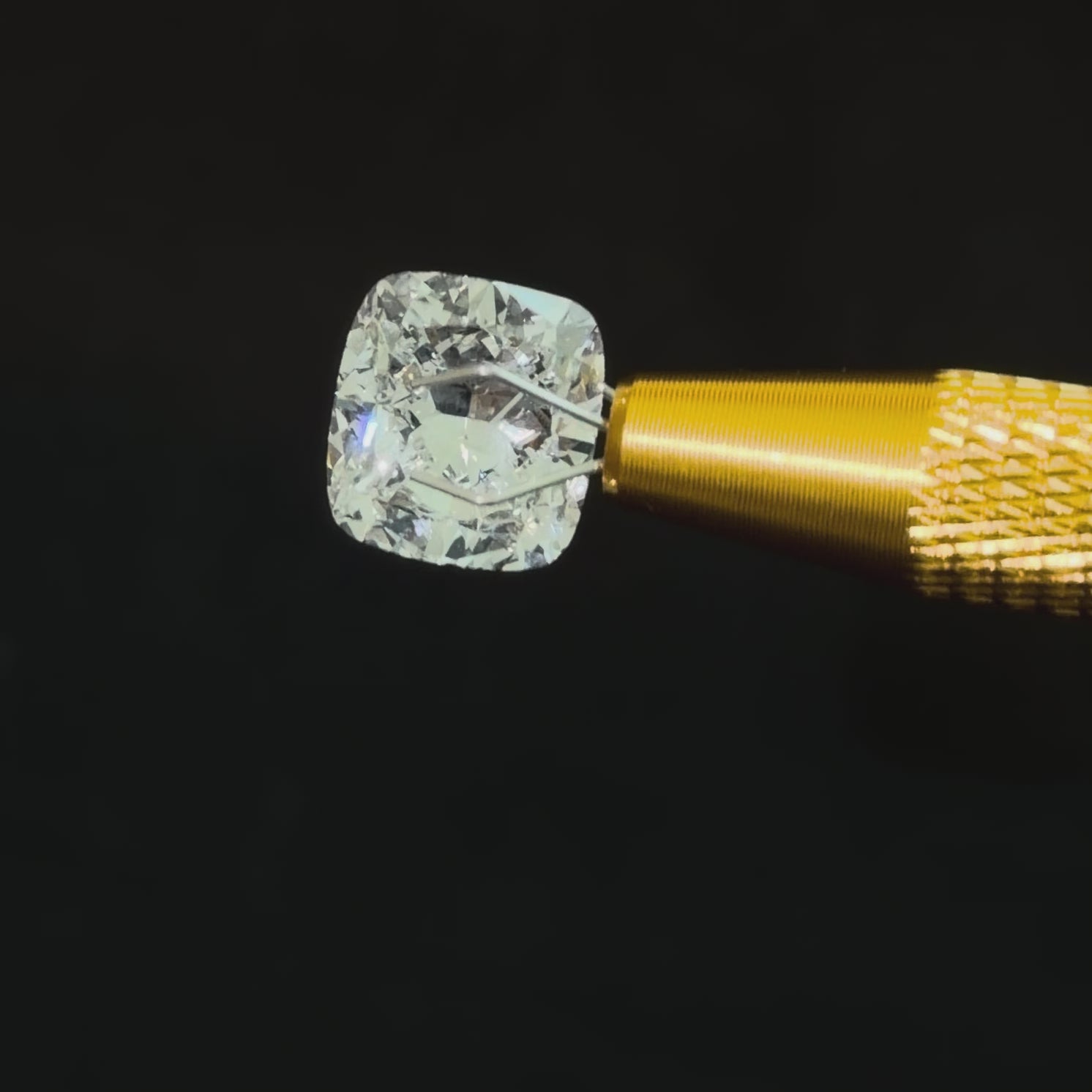 Video of actual 6.03 ct cushion lab-grown diamond, IGI LG794691940