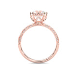 l'Ornament Lustré Moissanite Engagement Ring ( Rose Gold )