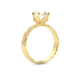 l'Ornament Lustré Moissanite Engagement Ring ( Yellow Gold )