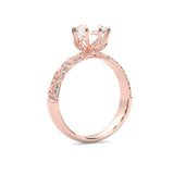 l'Ornament Lustré Moissanite Engagement Ring ( Rose Gold )