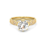 l'Ornament Lustré Moissanite Engagement Ring ( Yellow Gold )