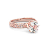 l'Ornament Lustré Moissanite Engagement Ring ( Rose Gold )