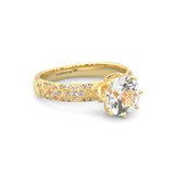 l'Ornament Lustré Moissanite Engagement Ring ( Yellow Gold )