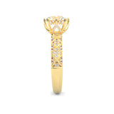 l'Ornament Lustré Moissanite Engagement Ring ( Yellow Gold )