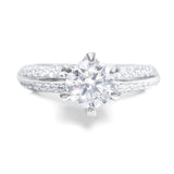 Platinum - Plated ( 3ct ) Sunny Ludovic Miossanite Ring
