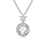 l'Amulette Sinueuse Moissanite pendant (14k Solid Gold)