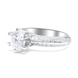 Platinum - Plated ( 3ct ) Sunny Ludovic Miossanite Ring