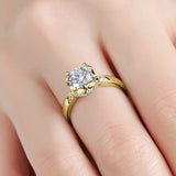 la Tiare de Citrine Moissanite Engagement Ring