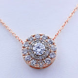 le Collier Angélique Moissanite pendant (Yellow 14k Solid Gold)
