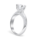 Platinum - Plated ( 3ct ) Sunny Ludovic Miossanite Ring