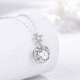 l'Amulette Sinueuse Moissanite pendant (14k Solid Gold)