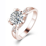 la Tiare de Citrine Moissanite Engagement Ring