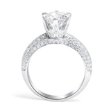 Platinum - Plated ( 3ct ) Sunny Ludovic Miossanite Ring