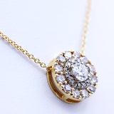le Collier Angélique Moissanite pendant (Yellow 14k Solid Gold)