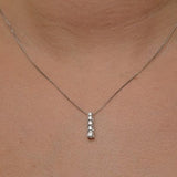 The Mellow Twirl Moissanite Necklace (14k Solid Gold)