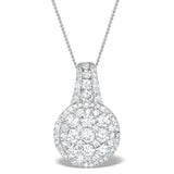 The Agate Breath Moissanite Necklace (14k Solid Gold) tw 1.8 ct